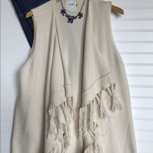 Asymmetrical Cardigan Sweater Vest